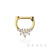 MULTI GEM CZ MARQUISE SEPTUM HINGED CLICKER